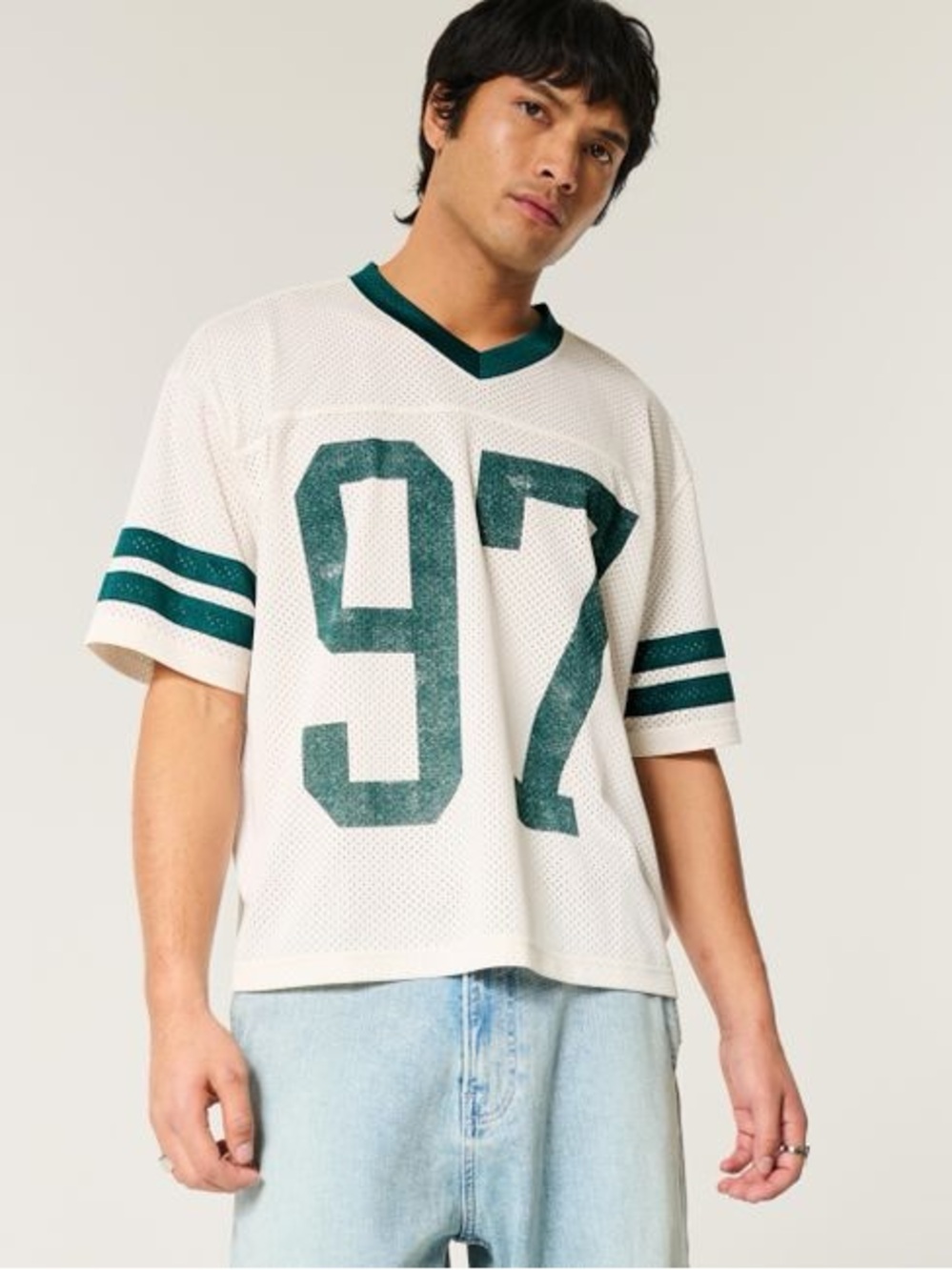 Hollister Boxy Crop Athletic Graphic Jersey